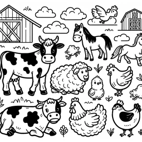 farm animal coloring book pages