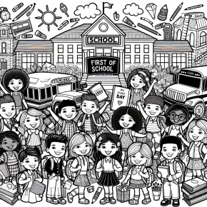 first day of school coloring pages