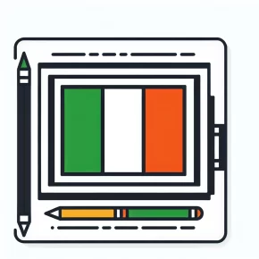 flag of ireland coloring page