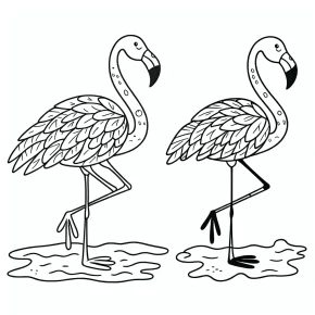 flamingo coloring page