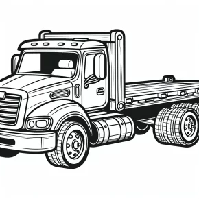 flatbed truck coloring page