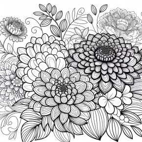 flower adult coloring pages