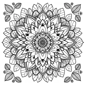 flower mandala coloring pages