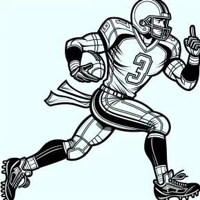 football player coloring page