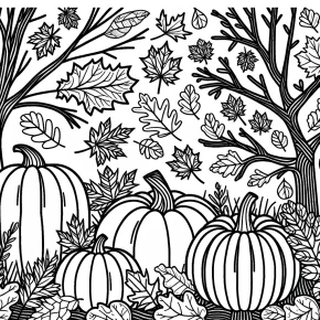 free autumn coloring pages