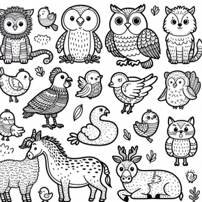 free coloring book pages of animals