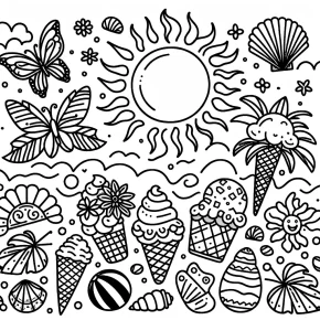 free printable summer coloring pages