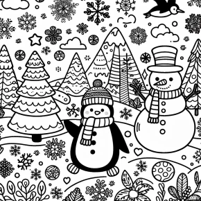 free winter coloring pages