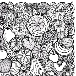 fruit coloring page