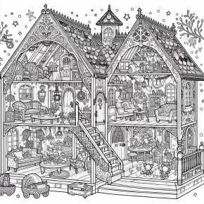 gabby's dollhouse coloring page