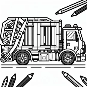 garbage truck coloring pages