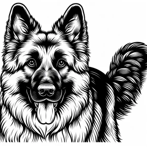 german shepherd coloring pages