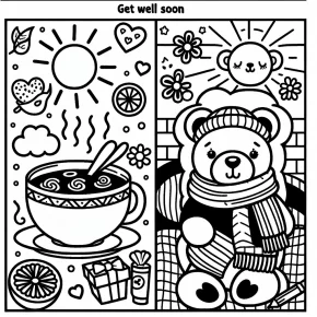 get well coloring pages