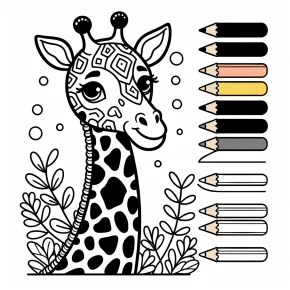 giraffe coloring page