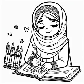 girl coloring book pages