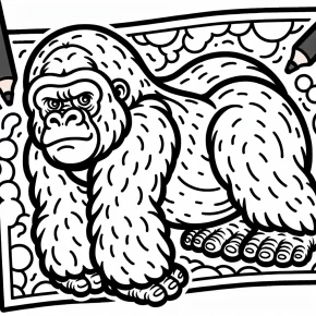 gorilla coloring pages