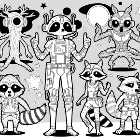 guardians of the galaxy coloring page