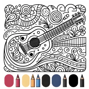 guitar coloring page