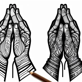 hands of prayer coloring page