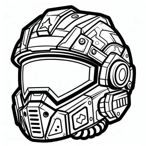 helmet coloring page