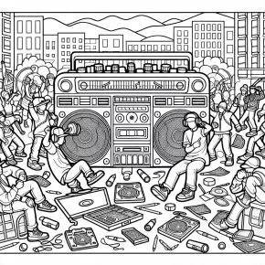 hiphop coloring pages