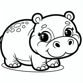 hippo coloring pages