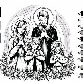 holy family coloring page