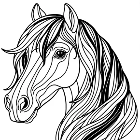 horse head coloring page