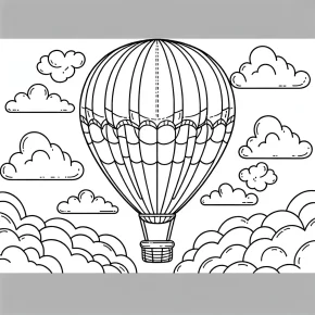 hot air balloon coloring page