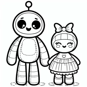 huggy wuggy and kissy missy coloring pages