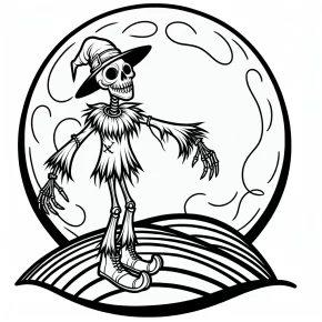 jack nightmare before christmas coloring page