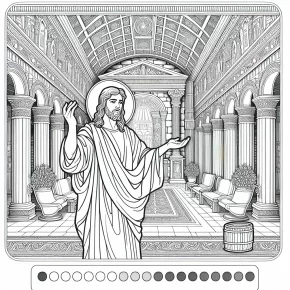 jesus in the temple coloring page