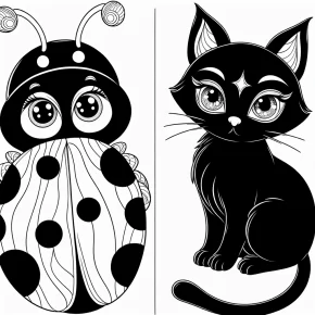 ladybug cat noir coloring pages