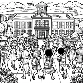 last day of school coloring page printable