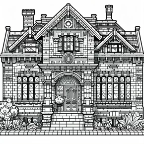 lego house coloring pages