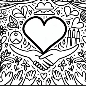 love one another coloring page