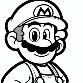 mario bros coloring page