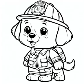 marshall paw patrol coloring page