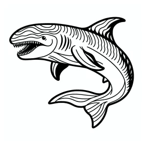 megalodon coloring page