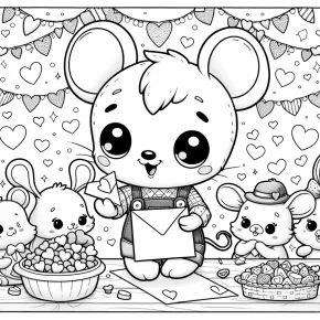 mickey mouse valentine's day coloring pages