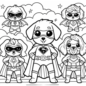 mighty pups coloring pages