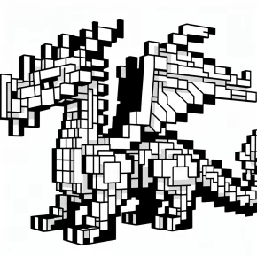 minecraft dragon coloring page