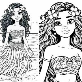 moana coloring page