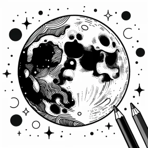 moon coloring page