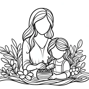 mothers day coloring pages printable