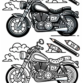 motorcycle color pages