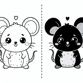 mouse coloring page