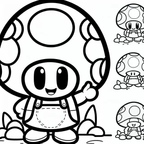 mushroom mario coloring pages