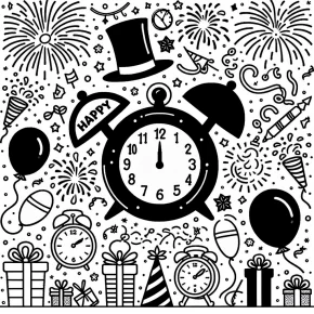 new year coloring pages