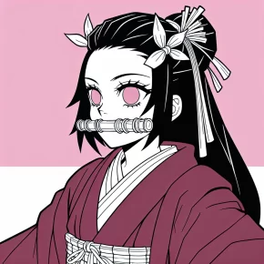 nezuko demon slayer coloring page